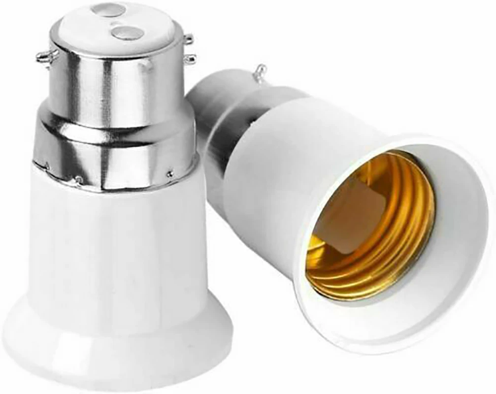 B22 to E27 Light Bulb Adaptor B22 To Edison Screw E27 Lamp Converter Holder Light Socket Adapter Lamp Holder Lighting Parts