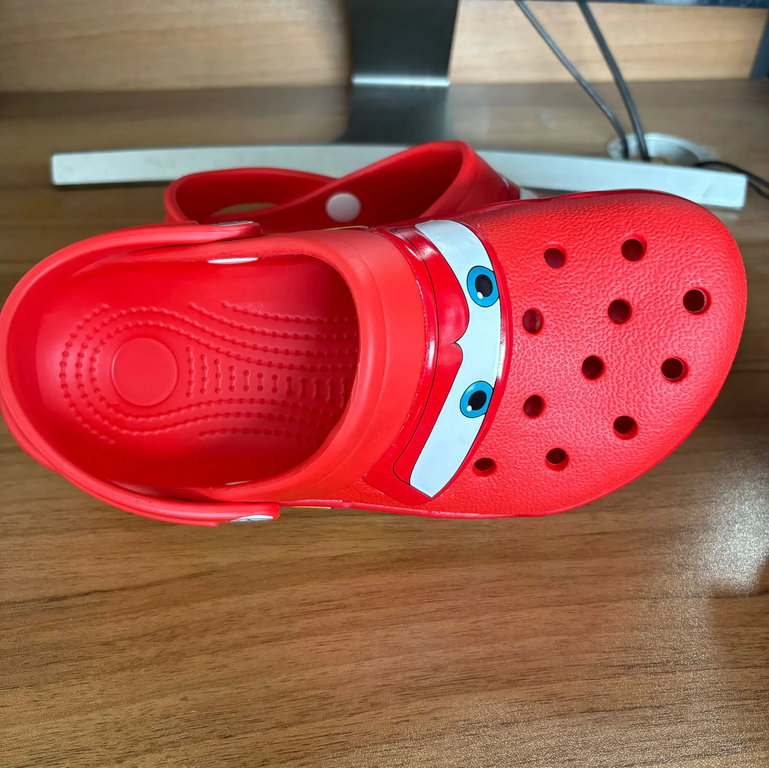 2026 Mcqueen Cartoon Slippers - Waterproof Eva Outdoor Sandals With Breathable Holes, Adult Casual Beach Shoes