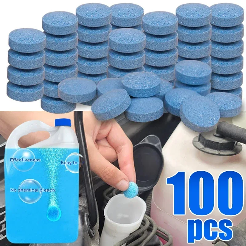 Car Windshield Glass Concentrated Washer Tablets Car Effervescent Washer Fluid Wiper Glass Solid Cleaning Tablets for Car Window