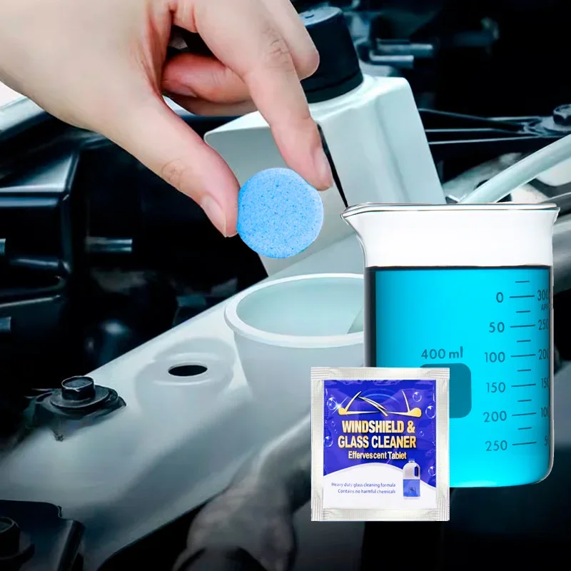 Car Windshield Glass Concentrated Washer Tablets Car Effervescent Washer Fluid Wiper Glass Solid Cleaning Tablets for Car Window