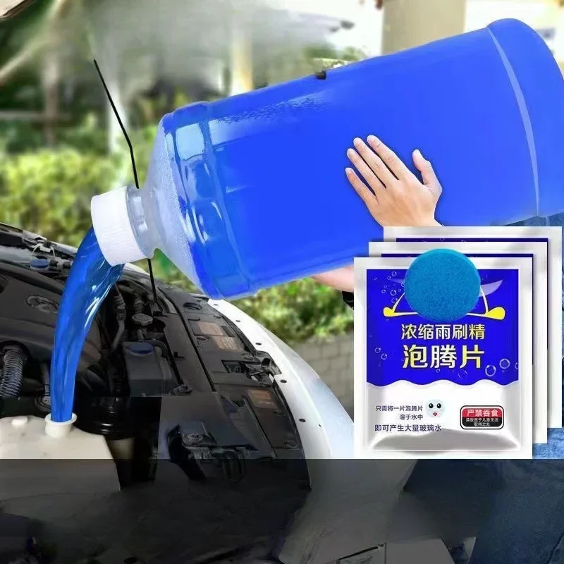 Car Windshield Glass Concentrated Washer Tablets Car Effervescent Washer Fluid Wiper Glass Solid Cleaning Tablets for Car Window