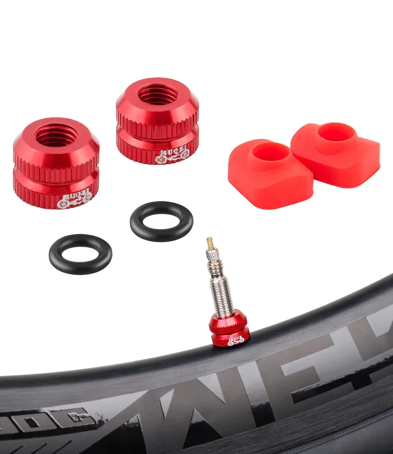 1Pair Bike Vacuum Tire Law Mouth Nut MTB Bicycle Tire Inner Tube Valve Caps Safe