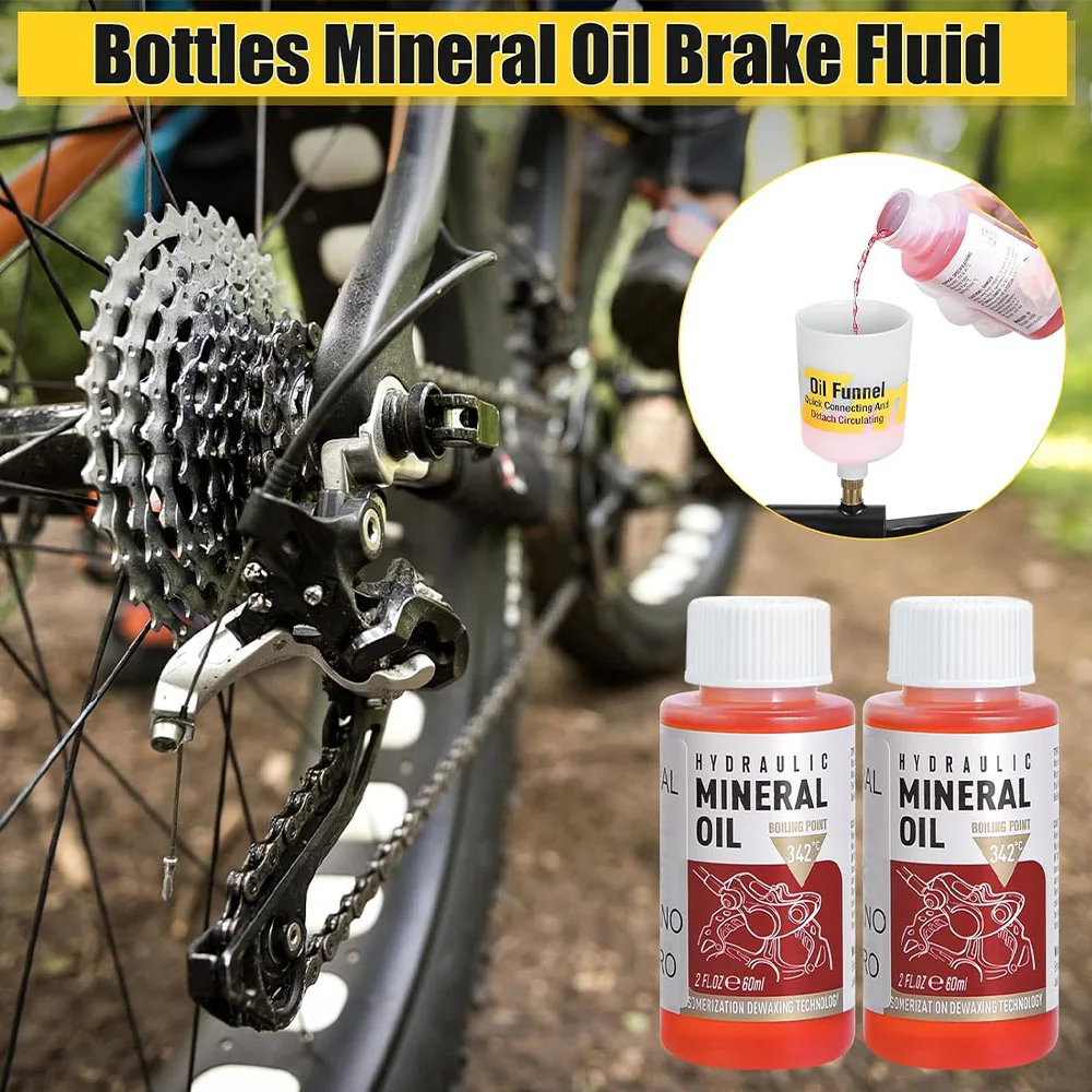 High Performance Bike Brake Mineral Oil - 60ml/2oz - Ideal for Shimano and Tektro Hydraulic Brake Systems