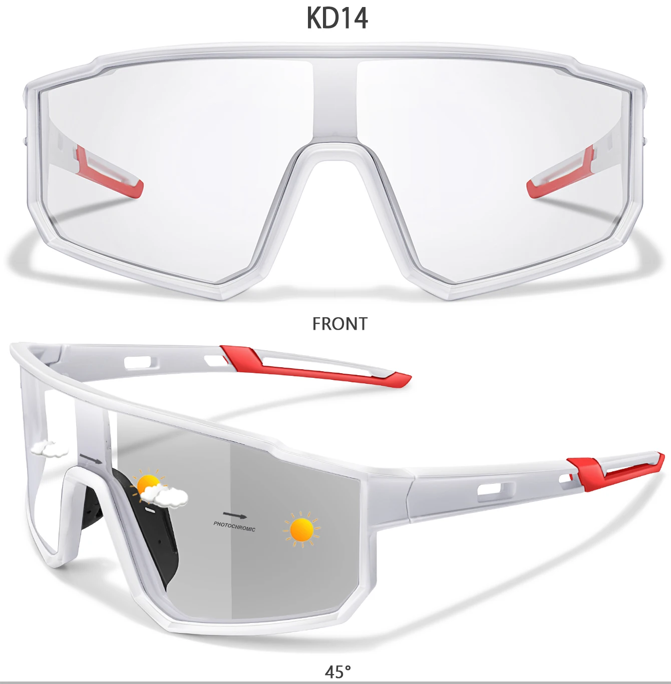 New Style Brand Photochromic Eyewear Men Women Bicycle MTB Bike Running Fishing Cycling Glasses Comfortable Windproof Goggles