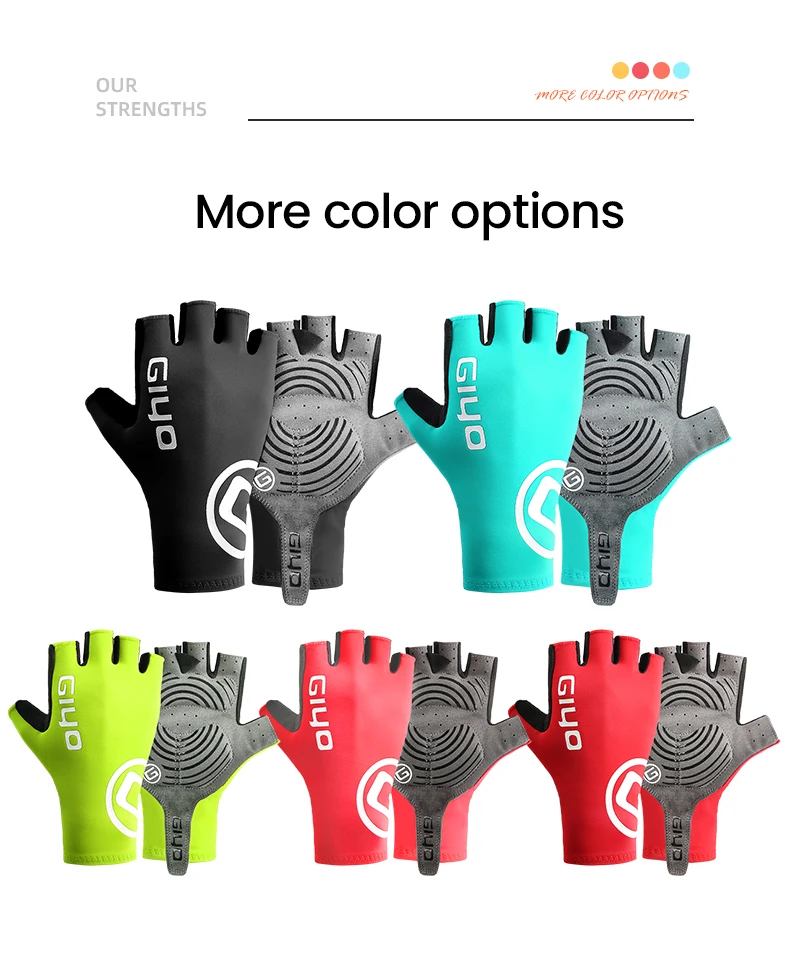 Giyo Half-finger Gloves Anti-slip Bicycle Mitten Fabric Men's Cycling Fingerless Gloves MTB Road Bike Summer Short Gloves