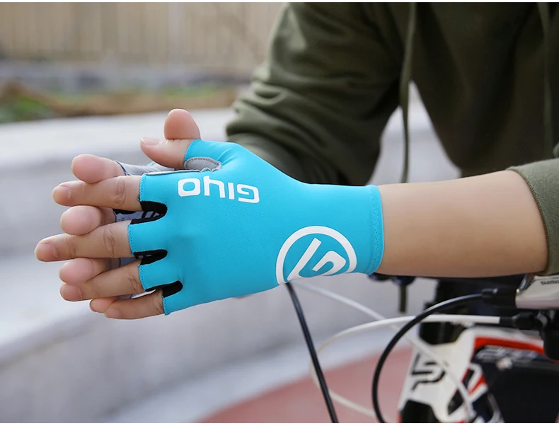 Giyo Half-finger Gloves Anti-slip Bicycle Mitten Fabric Men's Cycling Fingerless Gloves MTB Road Bike Summer Short Gloves