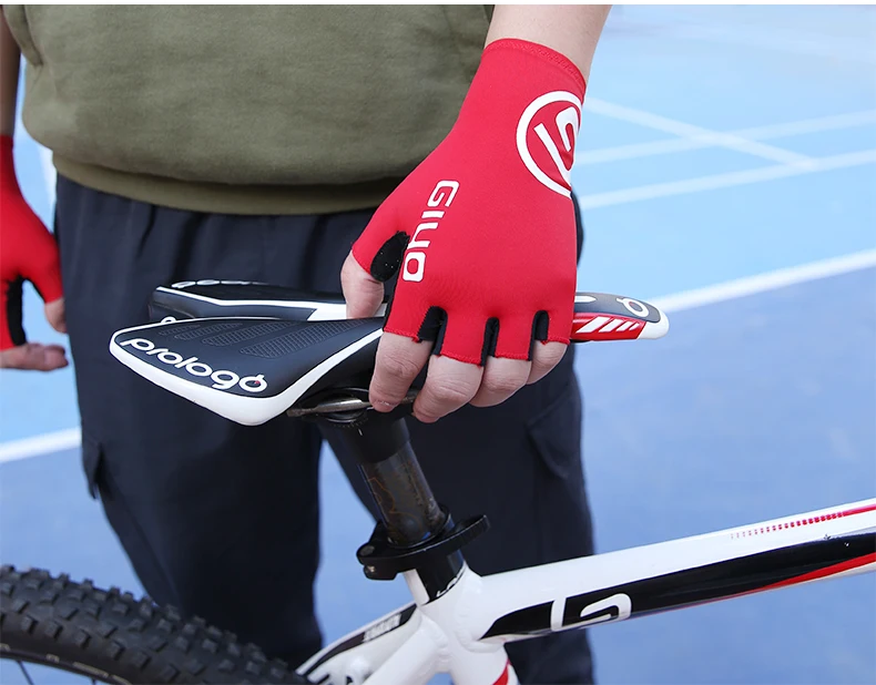 Giyo Half-finger Gloves Anti-slip Bicycle Mitten Fabric Men's Cycling Fingerless Gloves MTB Road Bike Summer Short Gloves