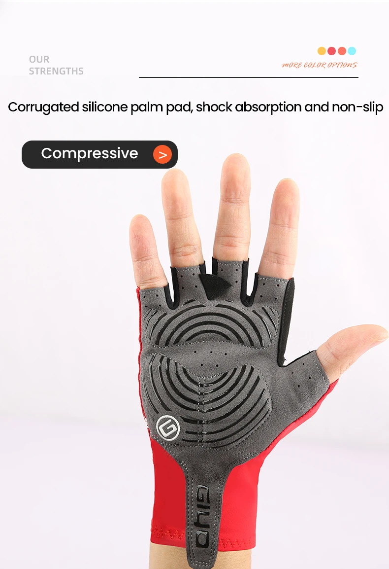 Giyo Half-finger Gloves Anti-slip Bicycle Mitten Fabric Men's Cycling Fingerless Gloves MTB Road Bike Summer Short Gloves