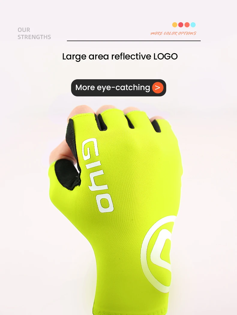 Giyo Half-finger Gloves Anti-slip Bicycle Mitten Fabric Men's Cycling Fingerless Gloves MTB Road Bike Summer Short Gloves