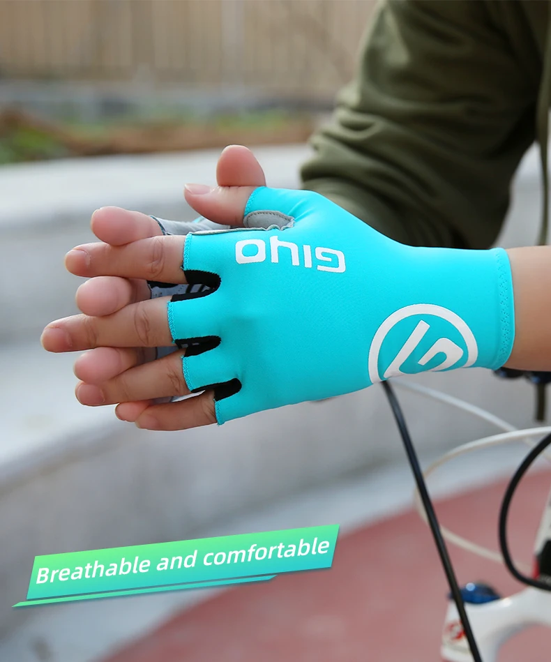 Giyo Half-finger Gloves Anti-slip Bicycle Mitten Fabric Men's Cycling Fingerless Gloves MTB Road Bike Summer Short Gloves