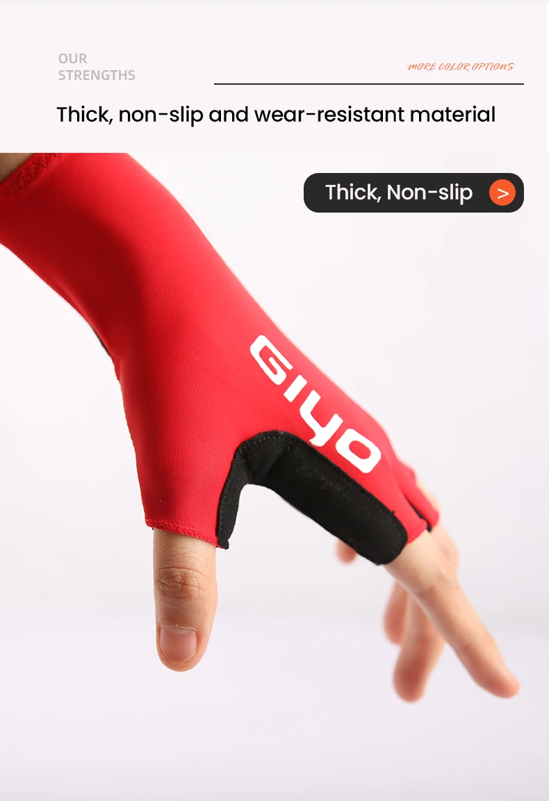 Giyo Half-finger Gloves Anti-slip Bicycle Mitten Fabric Men's Cycling Fingerless Gloves MTB Road Bike Summer Short Gloves