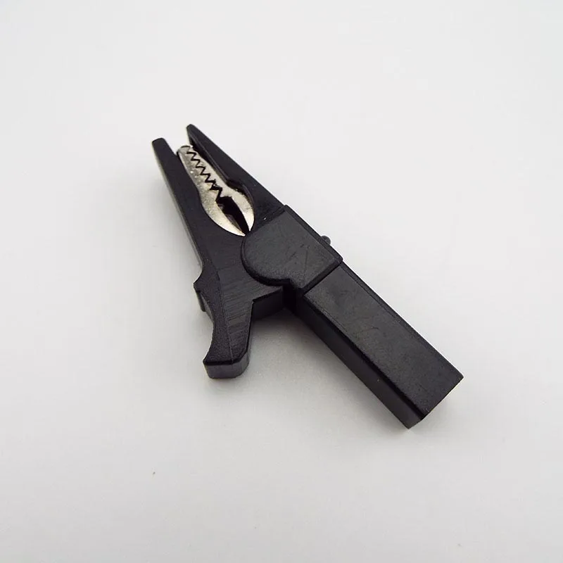 55mm Crocodile Clamp Probe Alligator Clip Alligator DIY Clips Test Probe Black Red Color Socket Cable Insulated Electric Clips