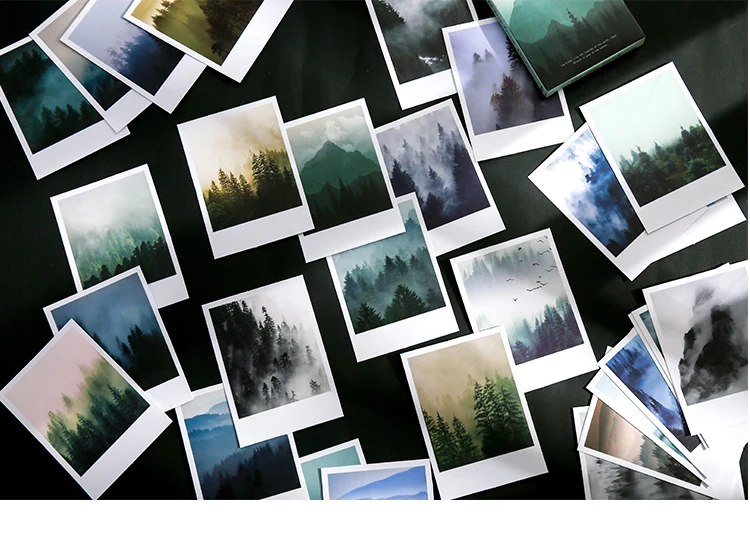 30pcs Beautiful Galaxy Stickers Moon Forest Sunsets Stickers aesthetic Scrapbooking Accessories Decoration Labels