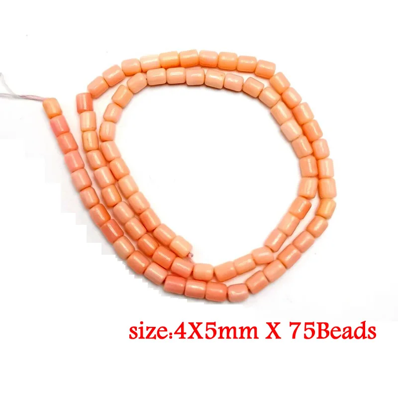 Natural Stone Red Coral Beads Irregularity Geometry Round Square Shape Spacer Beads For Jewelry Making DIY Bracelet Necklace
