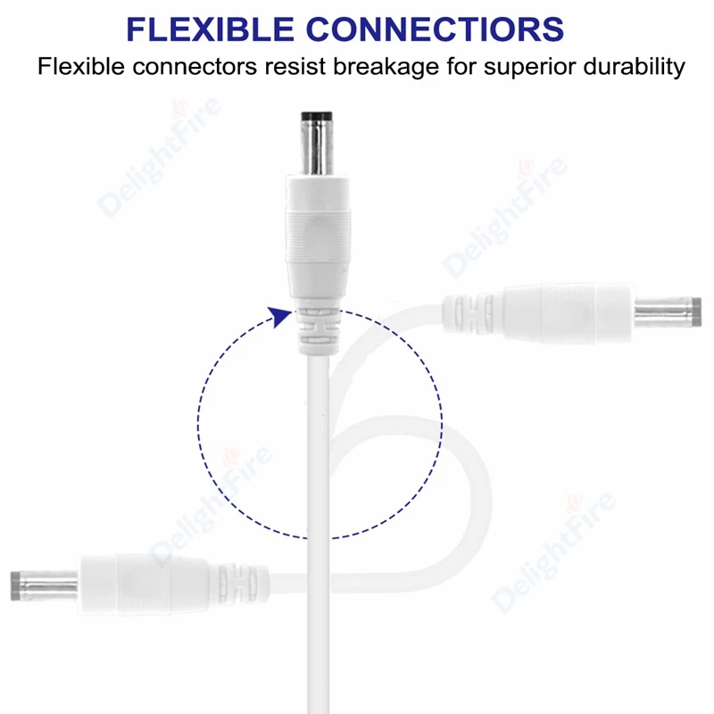 DC Extension Cords 0.5/1/2/3/5/10m 5.5mm 2.1mm 5V 12V 3A 5A Female Male Jack Power Cable for LED Strip Power Adapter CCTV Camera