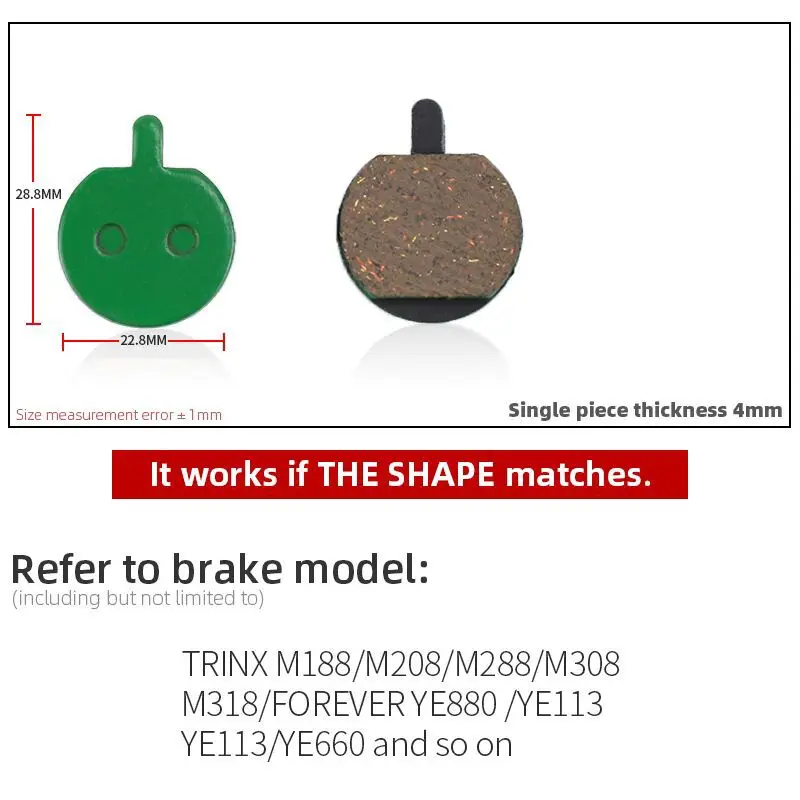 1 Pair Ceramic MTB Bicycle Disc Brake Pads For SHIMANO SRAM AVID HAYES MAGURA FORMULA HOPE Cycling Parts Bike Accessory