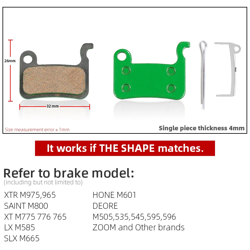 1 Pair Ceramic MTB Bicycle Disc Brake Pads For SHIMANO SRAM AVID HAYES MAGURA FORMULA HOPE Cycling Parts Bike Accessory