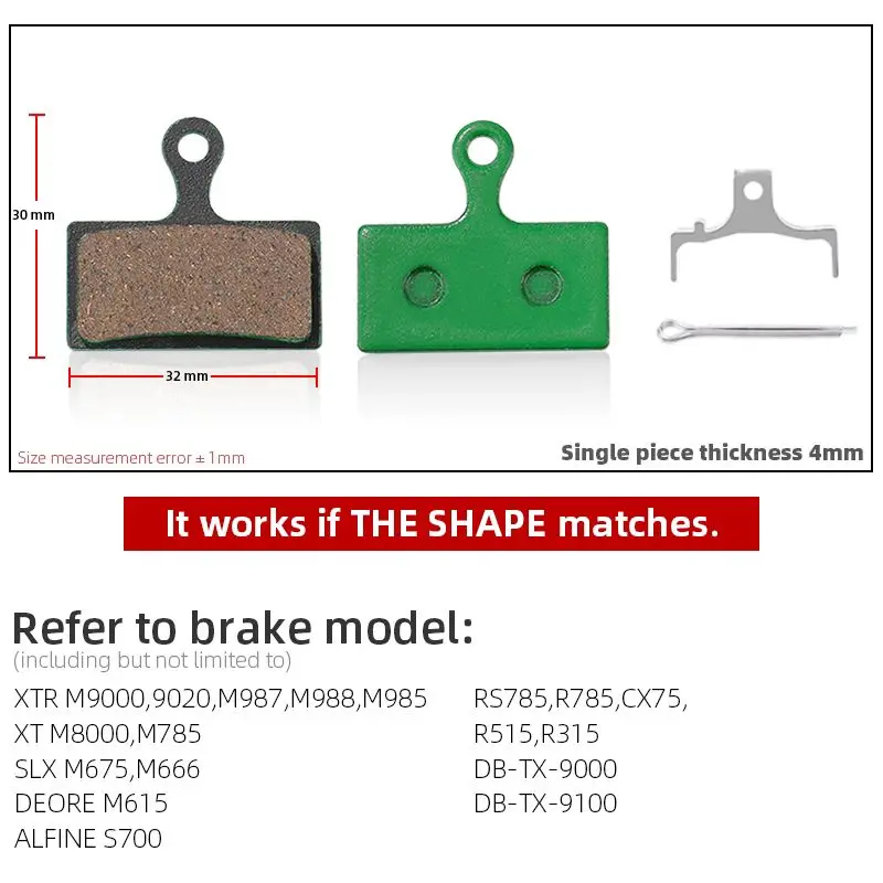 1 Pair Ceramic MTB Bicycle Disc Brake Pads For SHIMANO SRAM AVID HAYES MAGURA FORMULA HOPE Cycling Parts Bike Accessory
