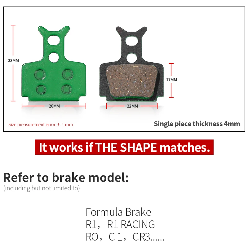 1 Pair Ceramic MTB Bicycle Disc Brake Pads For SHIMANO SRAM AVID HAYES MAGURA FORMULA HOPE Cycling Parts Bike Accessory