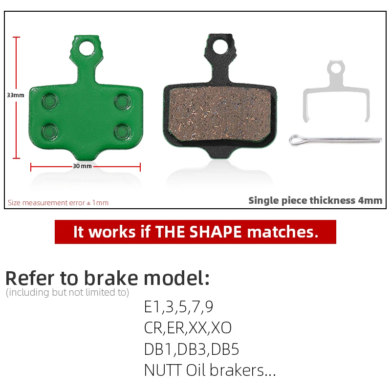 1 Pair Ceramic MTB Bicycle Disc Brake Pads For SHIMANO SRAM AVID HAYES MAGURA FORMULA HOPE Cycling Parts Bike Accessory