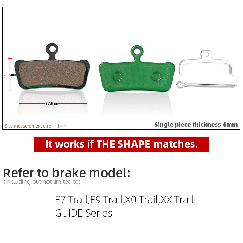 1 Pair Ceramic MTB Bicycle Disc Brake Pads For SHIMANO SRAM AVID HAYES MAGURA FORMULA HOPE Cycling Parts Bike Accessory