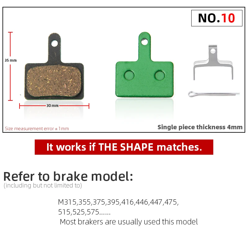 1 Pair Ceramic MTB Bicycle Disc Brake Pads For SHIMANO SRAM AVID HAYES MAGURA FORMULA HOPE Cycling Parts Bike Accessory
