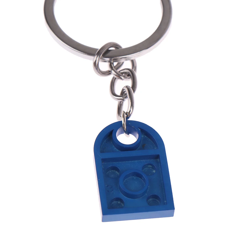 2Pcs Cute Love Heart Brick Keychain for Couples Friendship Women Men Girl Boy Lego Elements Key Ring Birthday Jewelry Gift