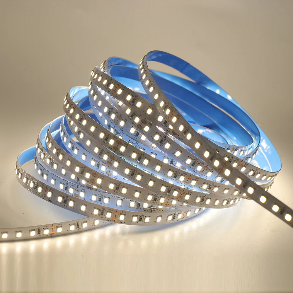 12V 24V 2835 LED Strip 5m 10m 15m 20m Tape Light Ribbon 60/120/240/480 LED Natural White / Warm White / Cold White Home Decor