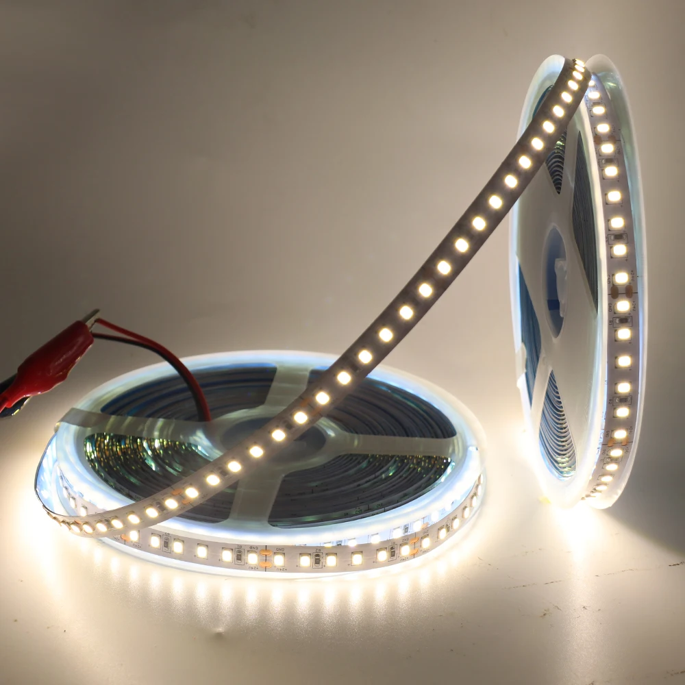 12V 24V 2835 LED Strip 5m 10m 15m 20m Tape Light Ribbon 60/120/240/480 LED Natural White / Warm White / Cold White Home Decor