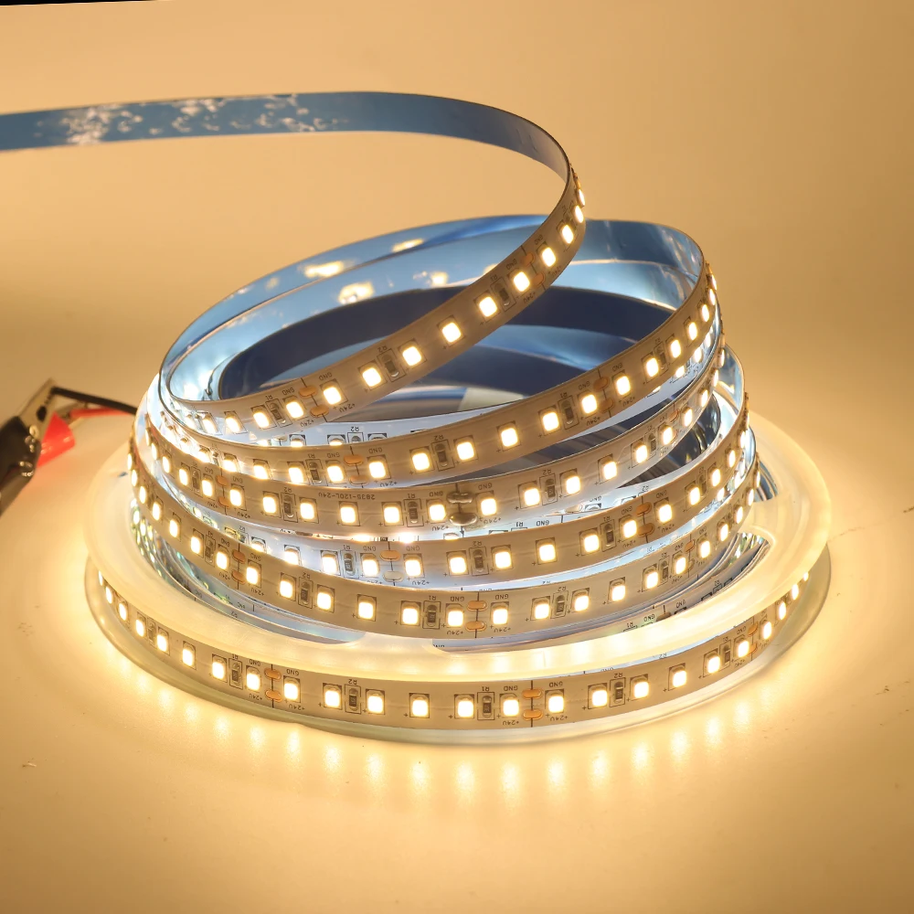 12V 24V 2835 LED Strip 5m 10m 15m 20m Tape Light Ribbon 60/120/240/480 LED Natural White / Warm White / Cold White Home Decor