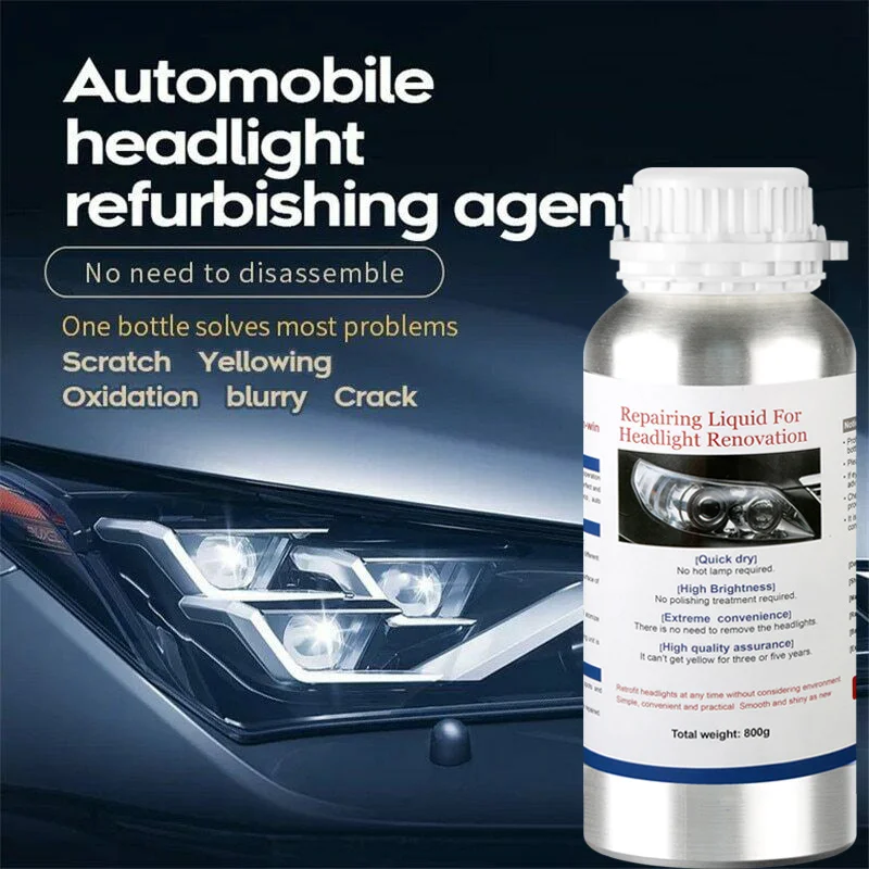 Car Headlight Polishing Evaporator Liquid Car Polish Headlights Liquid Polymer Lamps Regeneration Restoration Remover