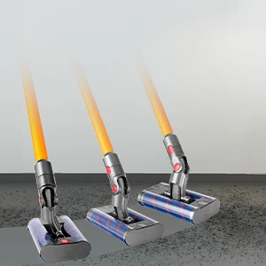 For Dyson V7 V8 V10 V11 V15 Vacuum Cleaner Parts Rotatable Double Soft Roller Brush Head Led Light Engineered for Hard Floors