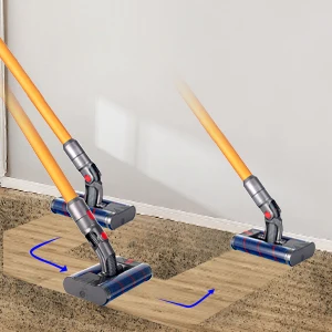 For Dyson V7 V8 V10 V11 V15 Vacuum Cleaner Parts Rotatable Double Soft Roller Brush Head Led Light Engineered for Hard Floors