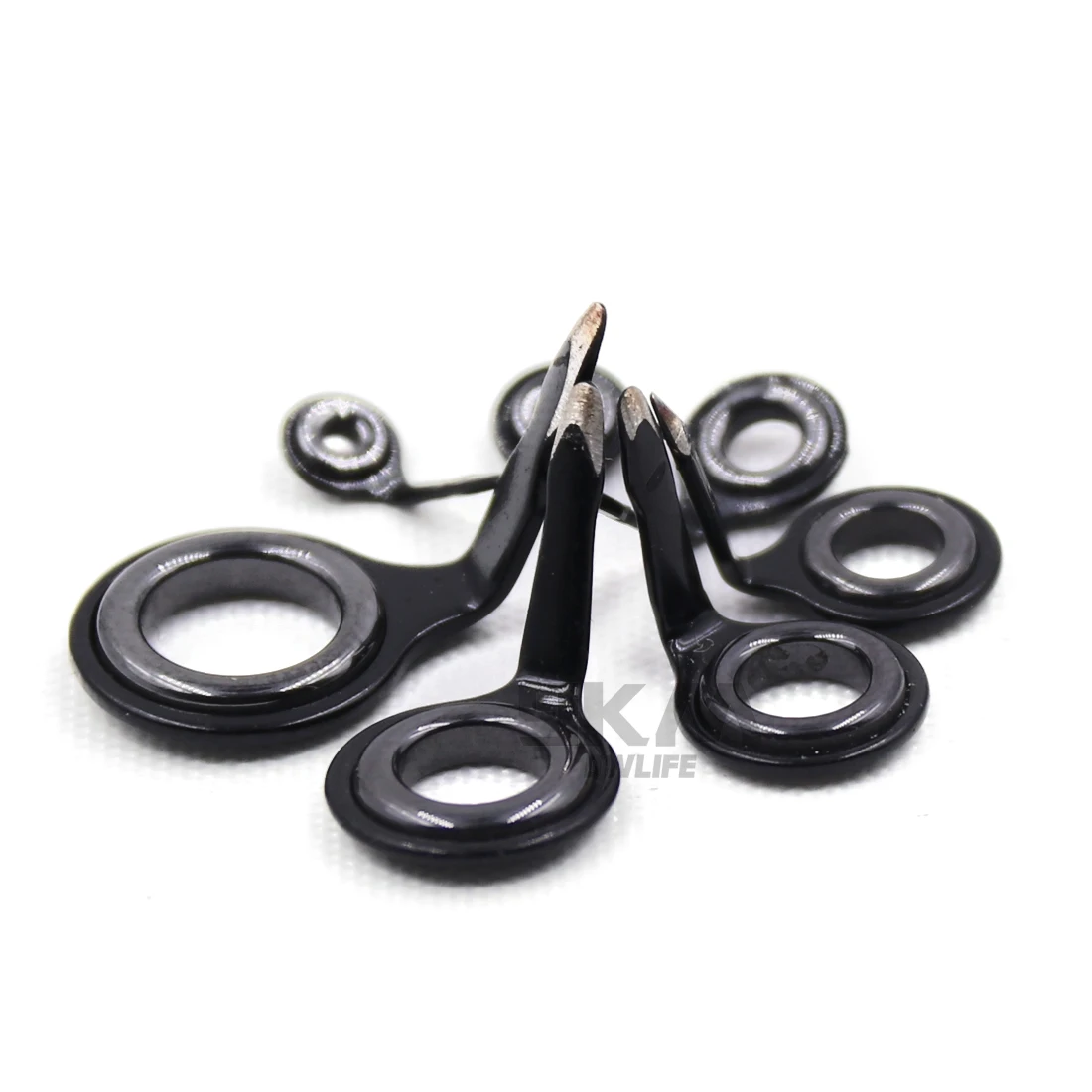 Fishing Rod Guides 5~10Pcs Rod Building Repair Kit 1.5~6.8mm Stainless Steel Freshwater Saltwater Fishing Tool Ceramic Ring Eye