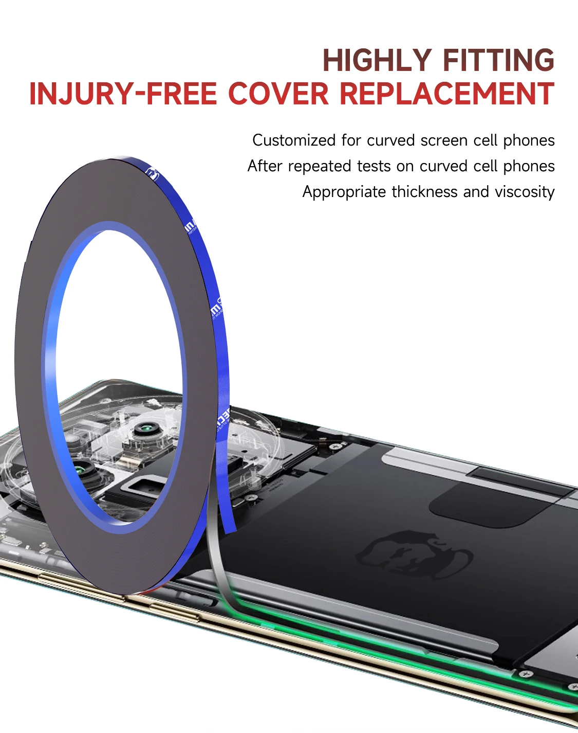 MECHANIC T3 3mm Edge Screen Frame Glue for iphone Tablet Computer electrical appliance repair Green Foam Double-sided tape