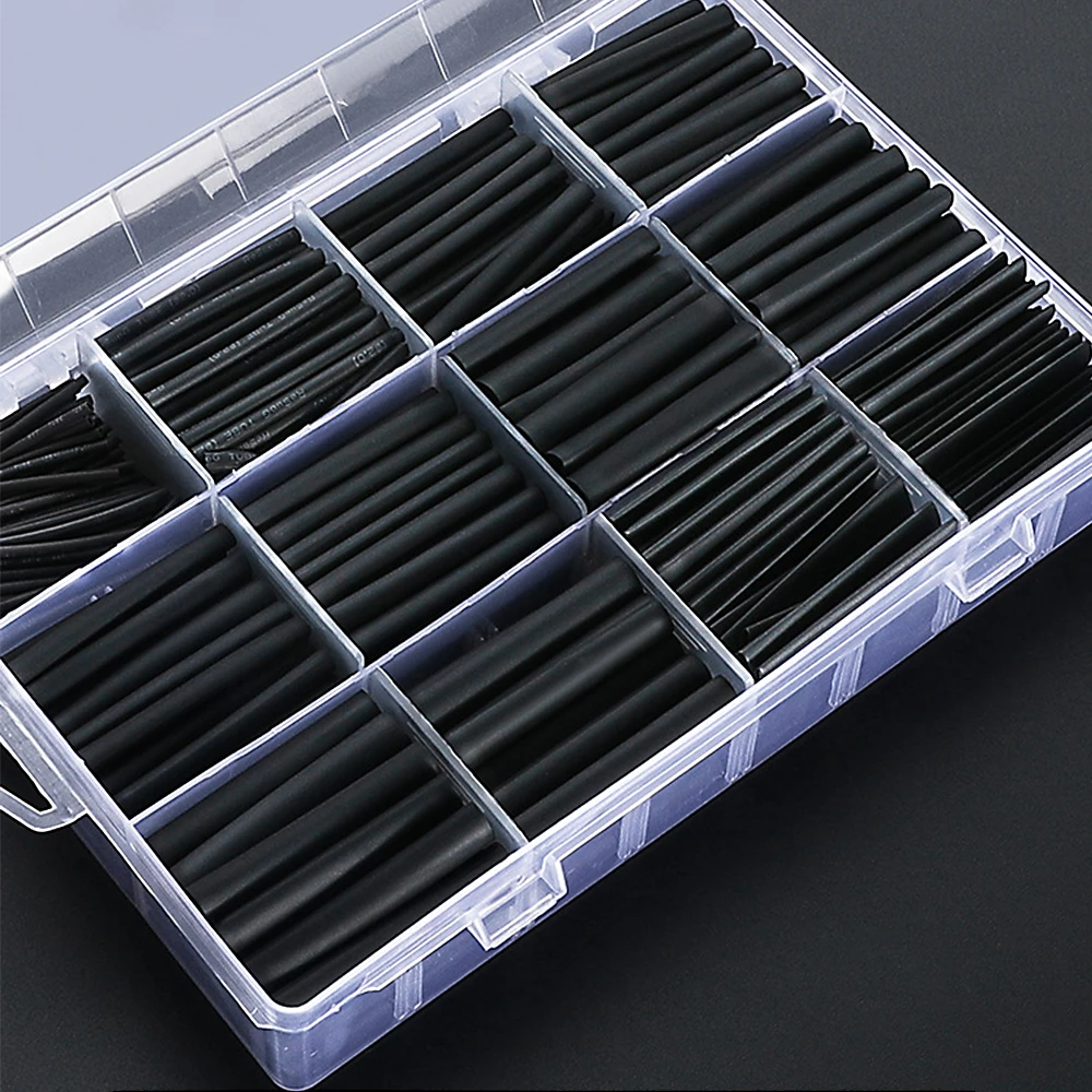 800pcs With Box Heat Shrink Tube Kit Thermoresistant Tubing Electrical Connection Cable Insulation Sleeved Protecter