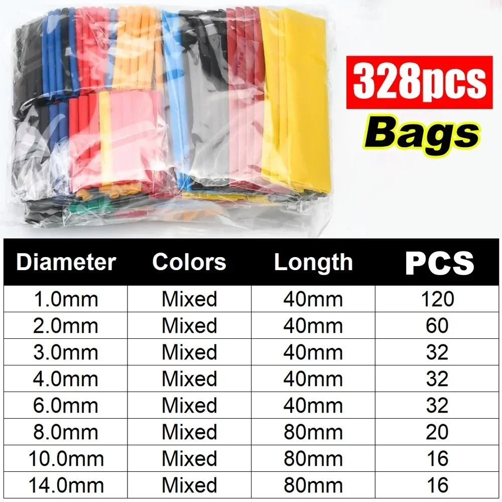 800pcs With Box Heat Shrink Tube Kit Thermoresistant Tubing Electrical Connection Cable Insulation Sleeved Protecter