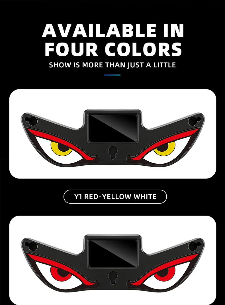 Cool DEMON EYE Ambient Light Solar Powered Breathing Neon Light Car Decoration Rear Windshield Atmosphere Lights Car Accessories