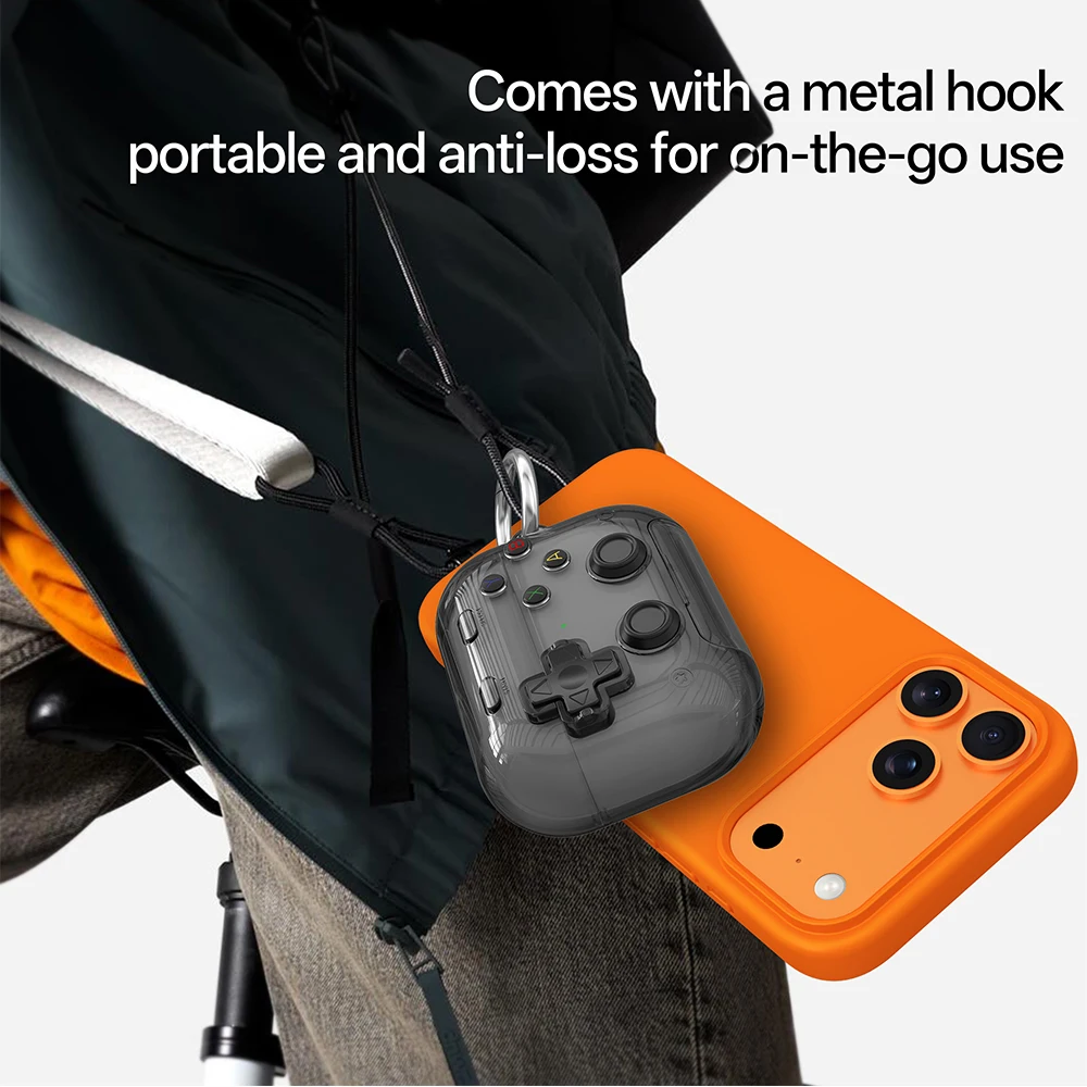 Hard Shell Game Console Design for AirPods Pro 3 2 1 4 5 Case Cover with Secure Lock Clip Protective Cover Headphone Accessories