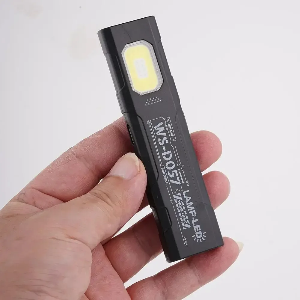 Powerful Mini COB LED Keychain Flashlight USB C Rechargeable Hanging Work Light Waterproof Keyring Camping Walking Pocket Lamp