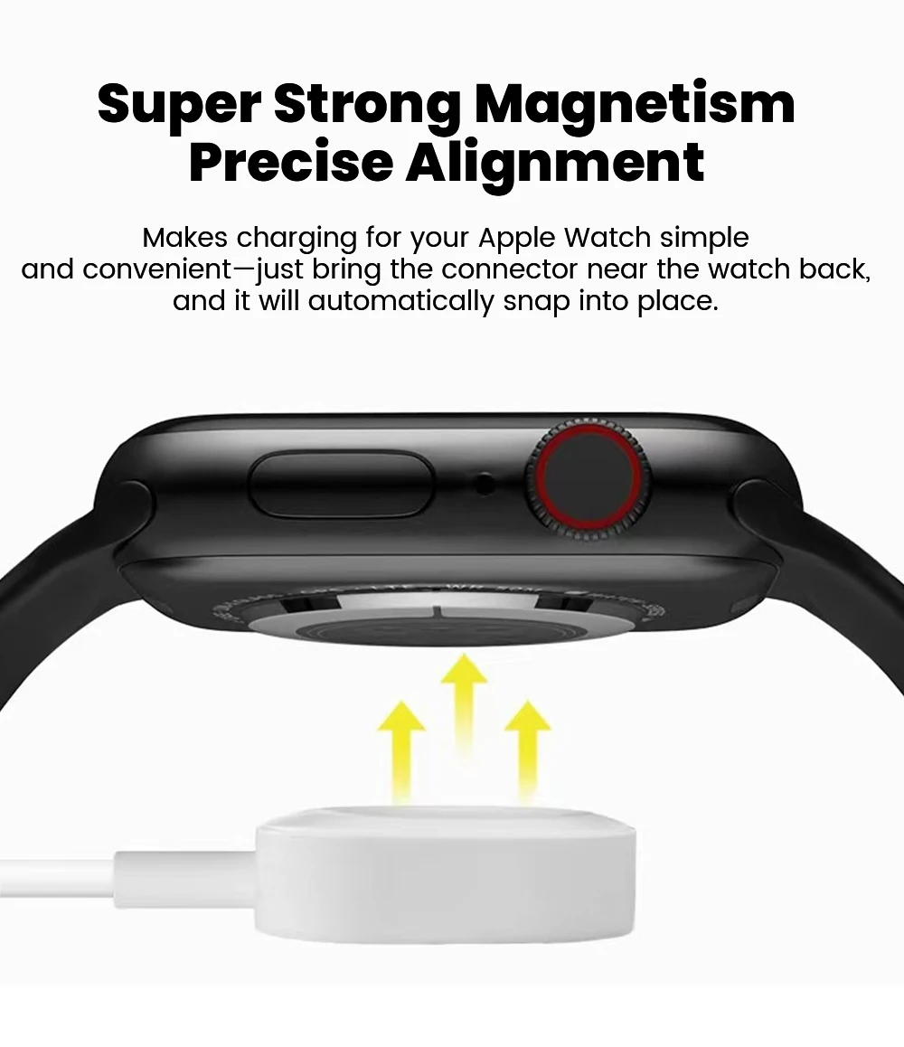 Magnetic Wireless Watch Charger Cable For ios Watch 11 10 9 8 7 6 5 4 3 2 Series SE Ultra 1/2 USB Type C Charging iWatch Charger