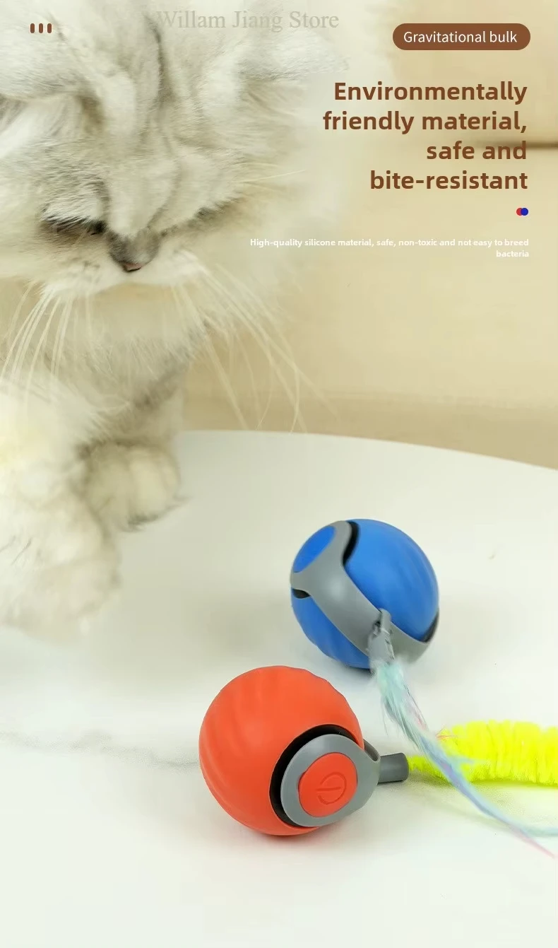 New Speedy Tail 2.0 Cat Toy Speedy Tail Cat Toy Interactive Cat Ball Toy Smart Cat Toys Ball Two Speed Adjustment with Tail