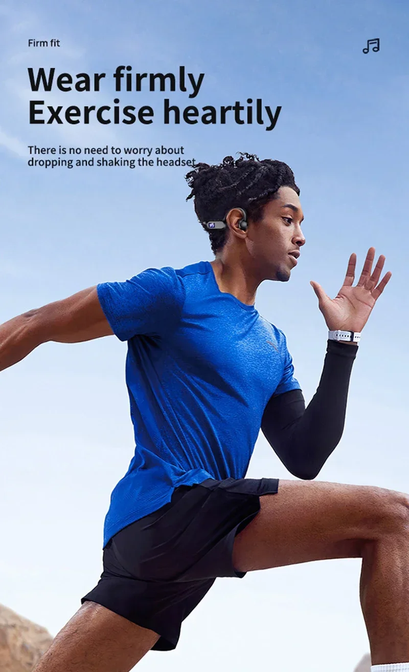 X7 Wireless Earphone Bone Conduction Sport Swimming Bluetooth Compatible Earphones Hand-free With Mic For Sports Earbud New 2026