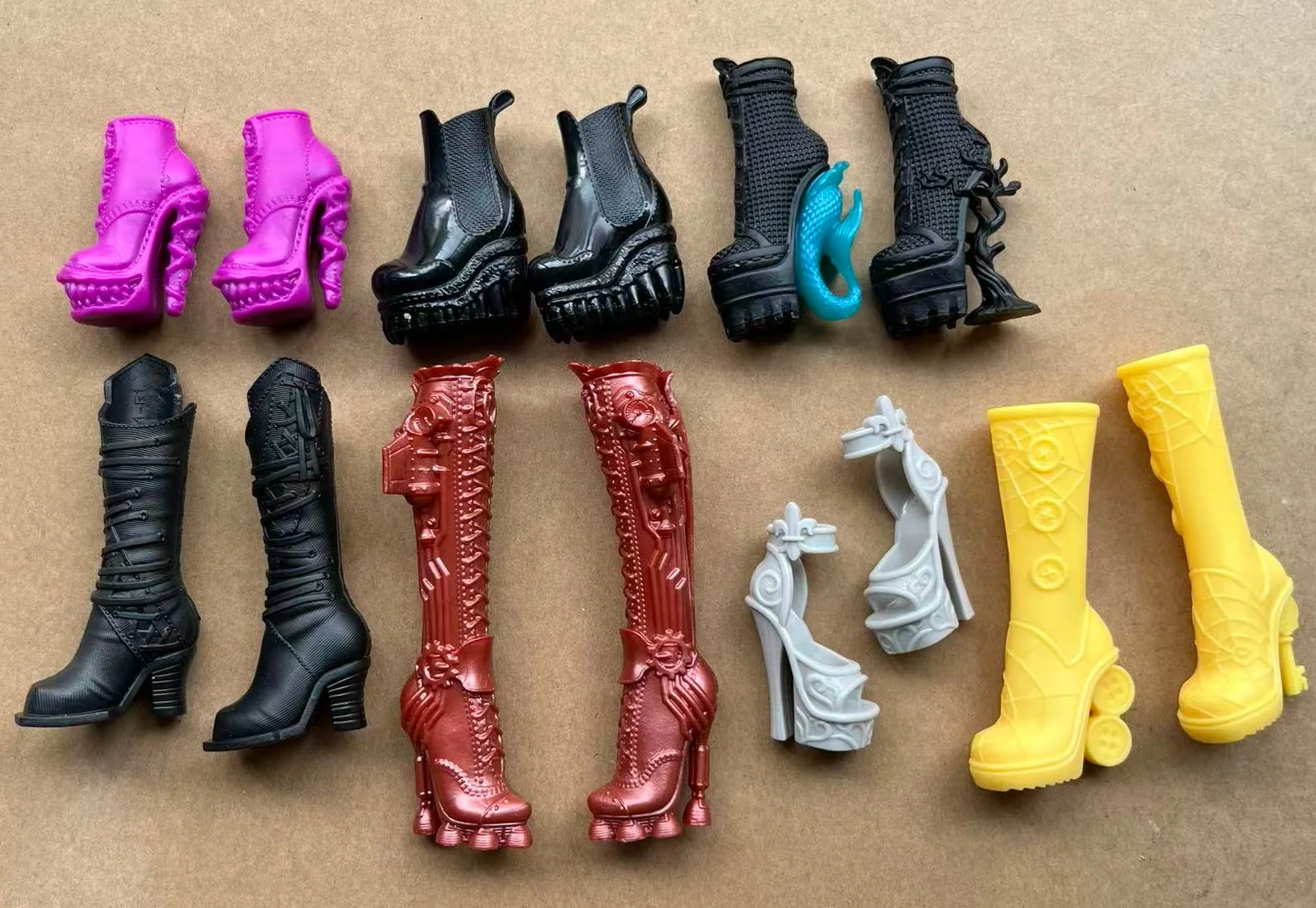 Monster Doll Shoes Boots Sandals Gray Black Brown Yellow White Color Doll Decors DIY Dressing Doll Parts