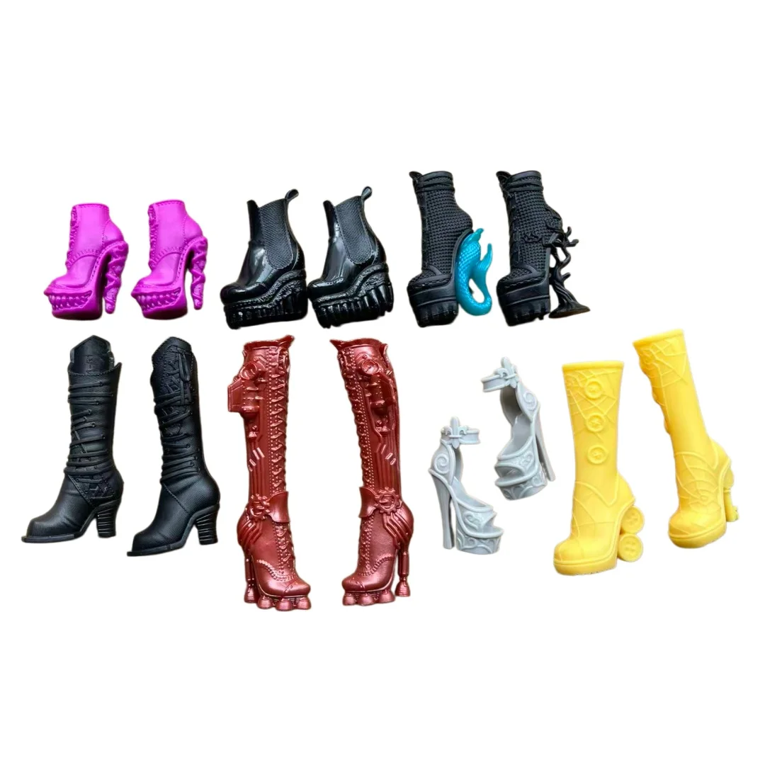 Monster Doll Shoes Boots Sandals Gray Black Brown Yellow White Color Doll Decors DIY Dressing Doll Parts