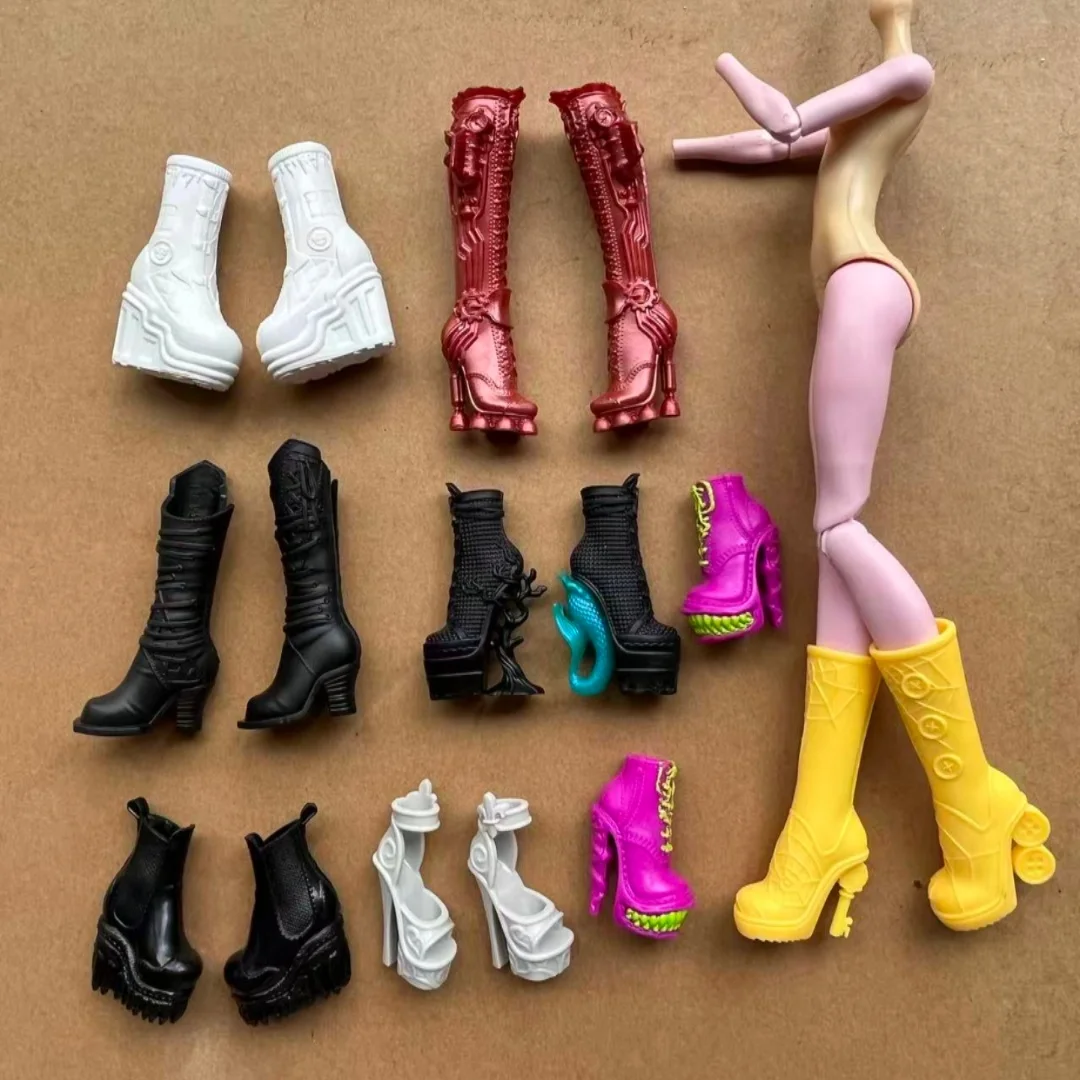 Monster Doll Shoes Boots Sandals Gray Black Brown Yellow White Color Doll Decors DIY Dressing Doll Parts