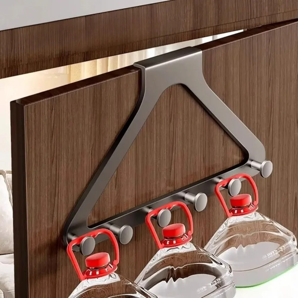 Over The Door Hook with 6 Coat Hooks Door Hanger for Bathroom Towel Rack Cap Holder Over The Door Organizers Home Organization