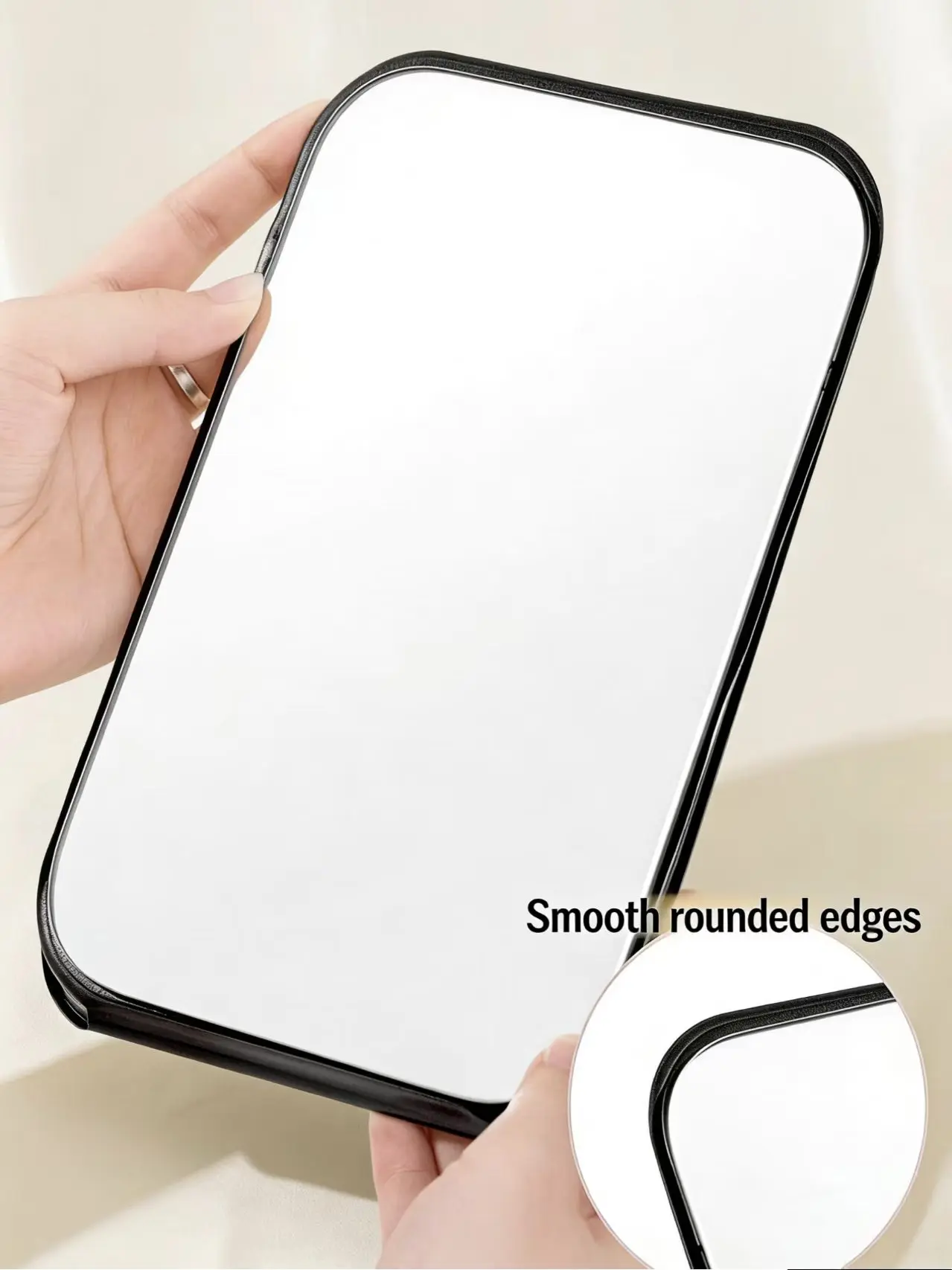 Compact Portable Foldable Makeup Mirror Travel-Friendly Stylish Desktop Tool for Students Boys & Girls