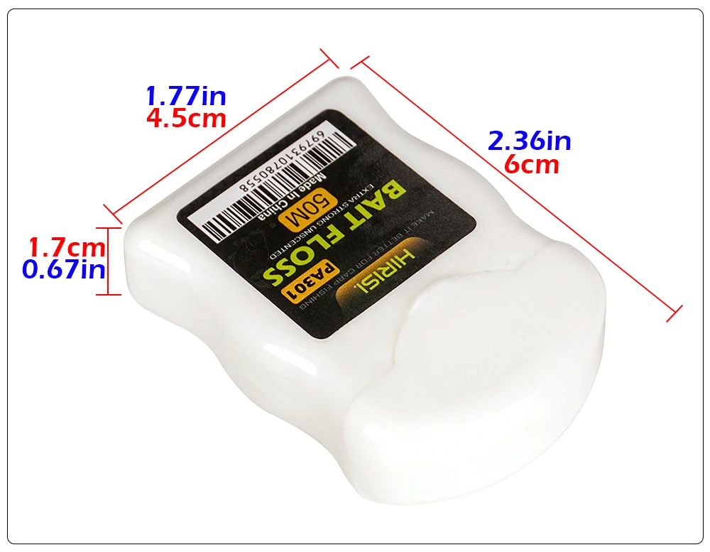 Hirisi 1Pcs 50m Carp Fishing Bait Floss Grips Boilies Holder for Chod Hair Ronnie Rig Method Feeder Terminal Tackle Accessories