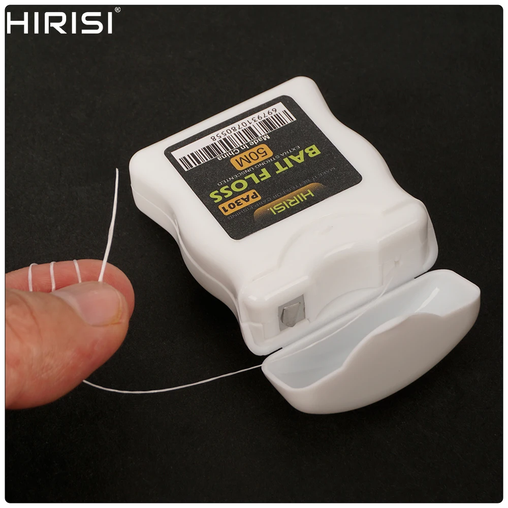 Hirisi 1Pcs 50m Carp Fishing Bait Floss Grips Boilies Holder for Chod Hair Ronnie Rig Method Feeder Terminal Tackle Accessories